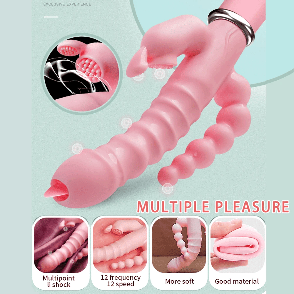 Consolador Vibrador Y Estimulador De Clítoris, Punto G Y Anal