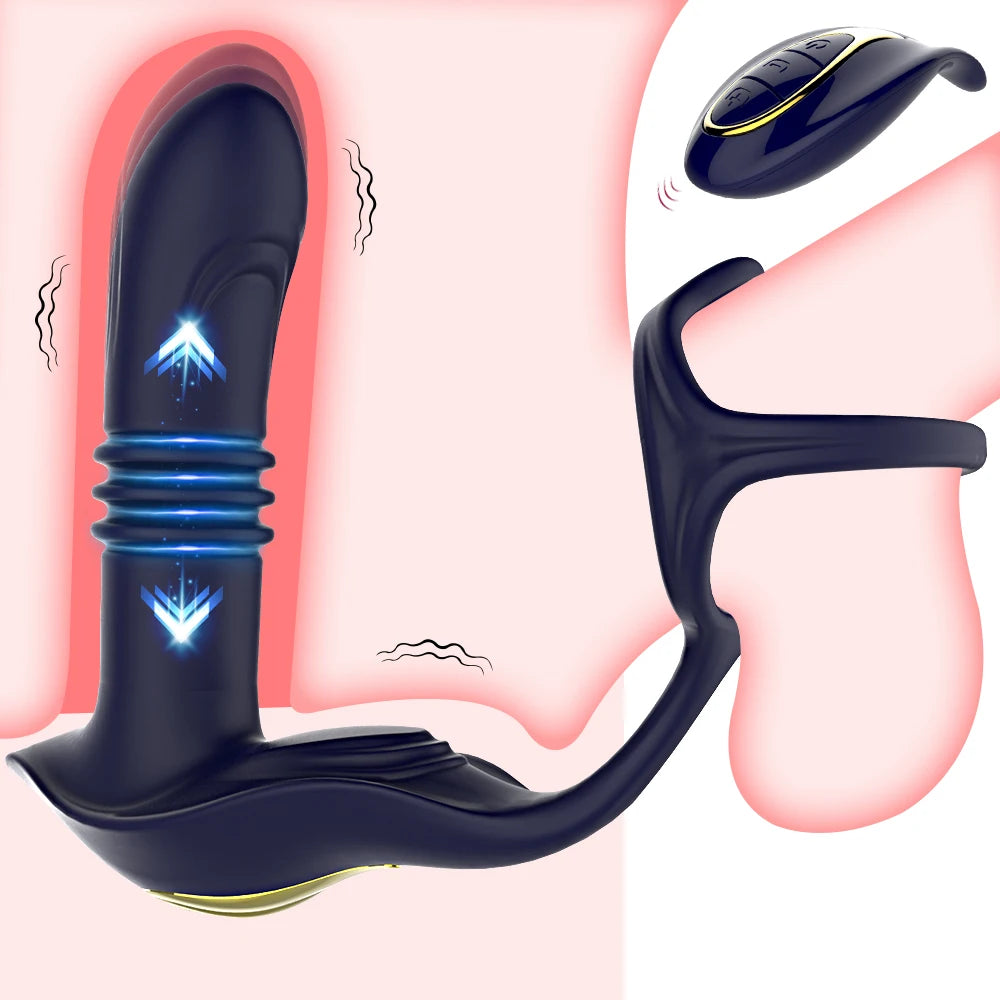 Vibrador Anal de empuje (3 en 1) - Vibesbath