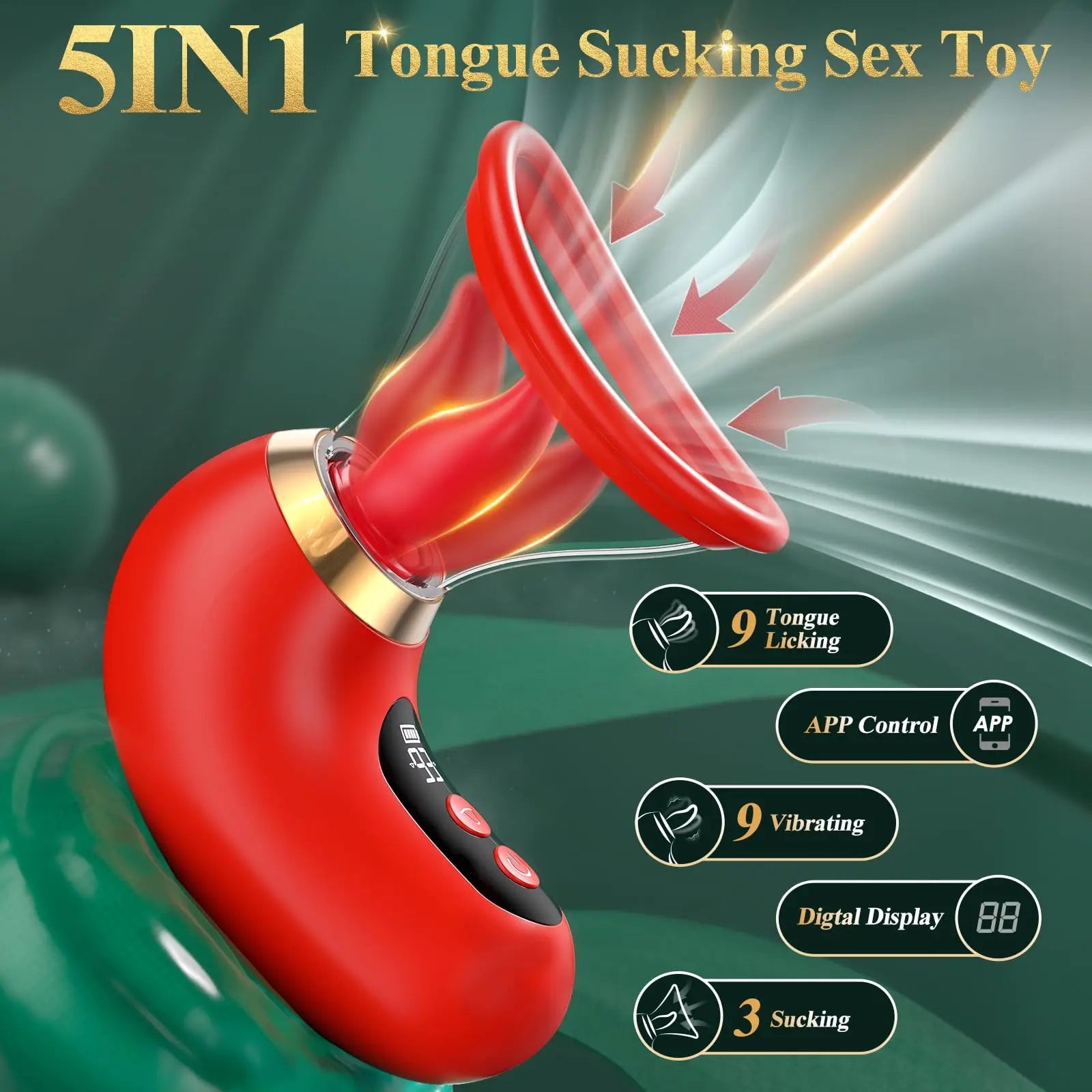 Estimulador Con Lengua Oscilante Y Bomba De Vacío