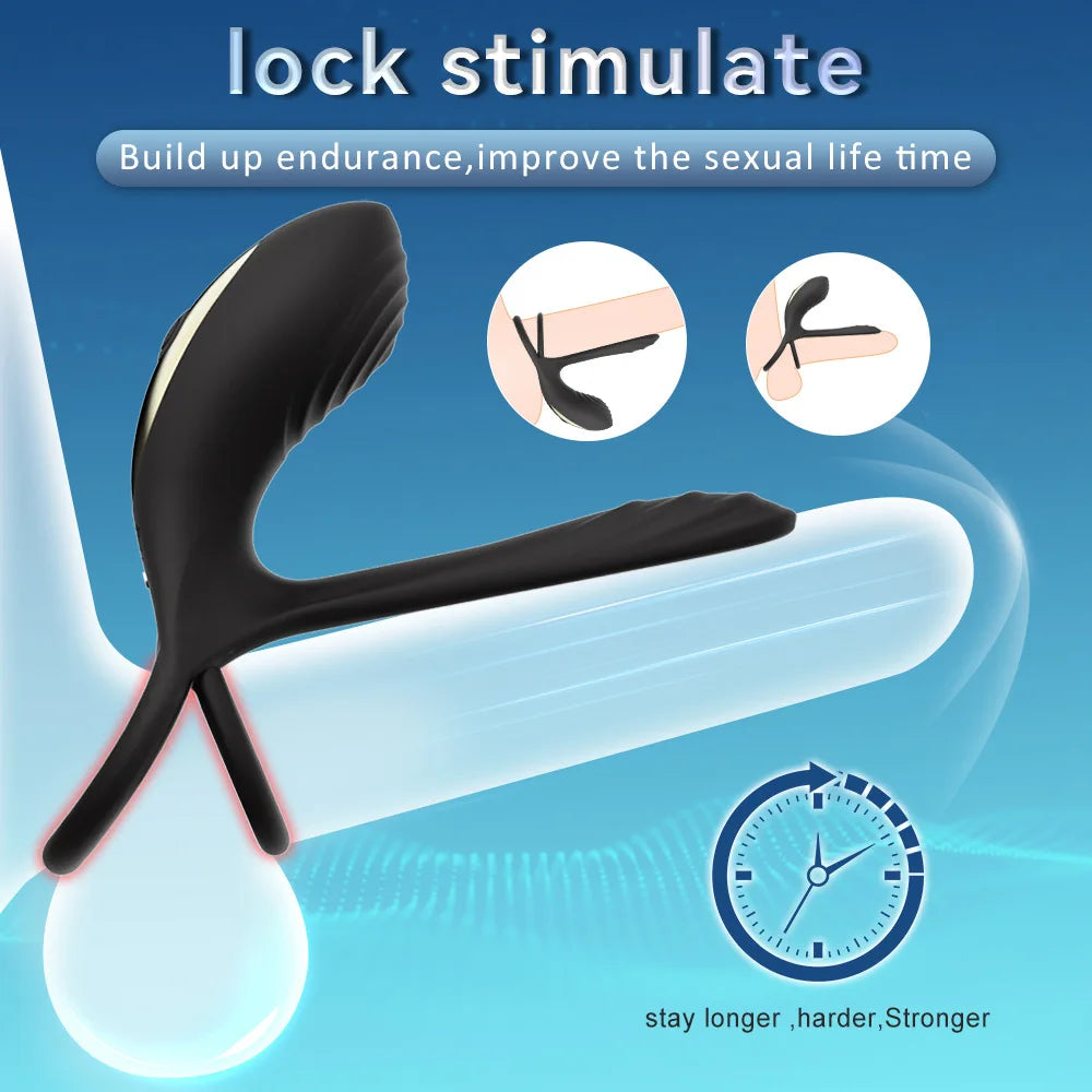 Anillo Vibrador para Pene y Estimulador Vaginal con Control Remoto