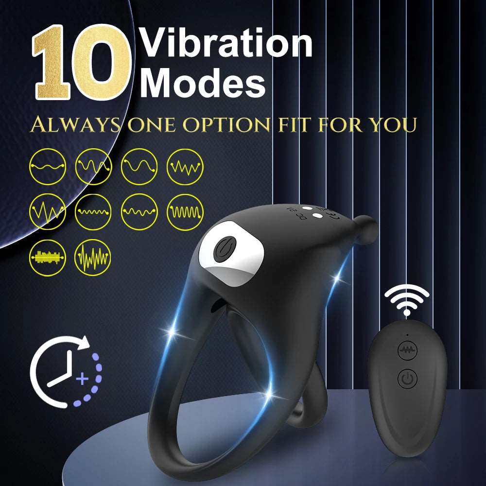 Vibrador de doble anillo para pene
