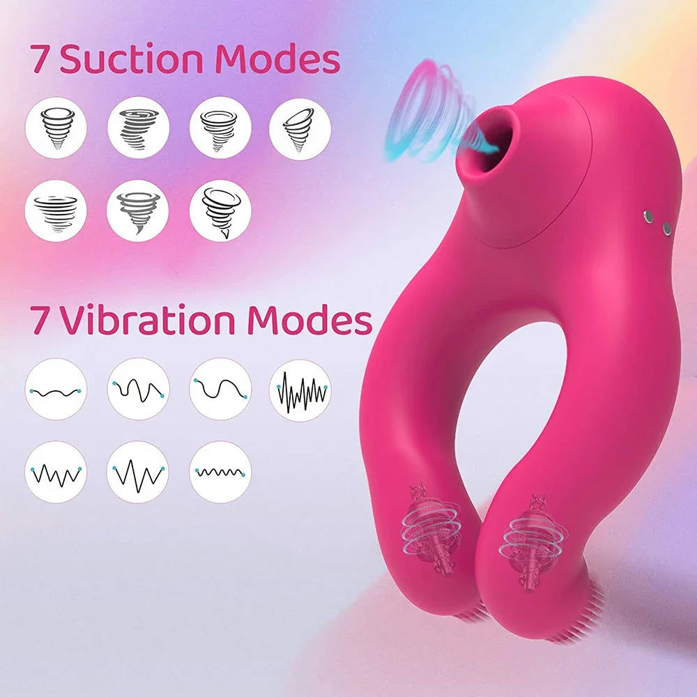 Anillo Vibrador Y Succionador Clítoris