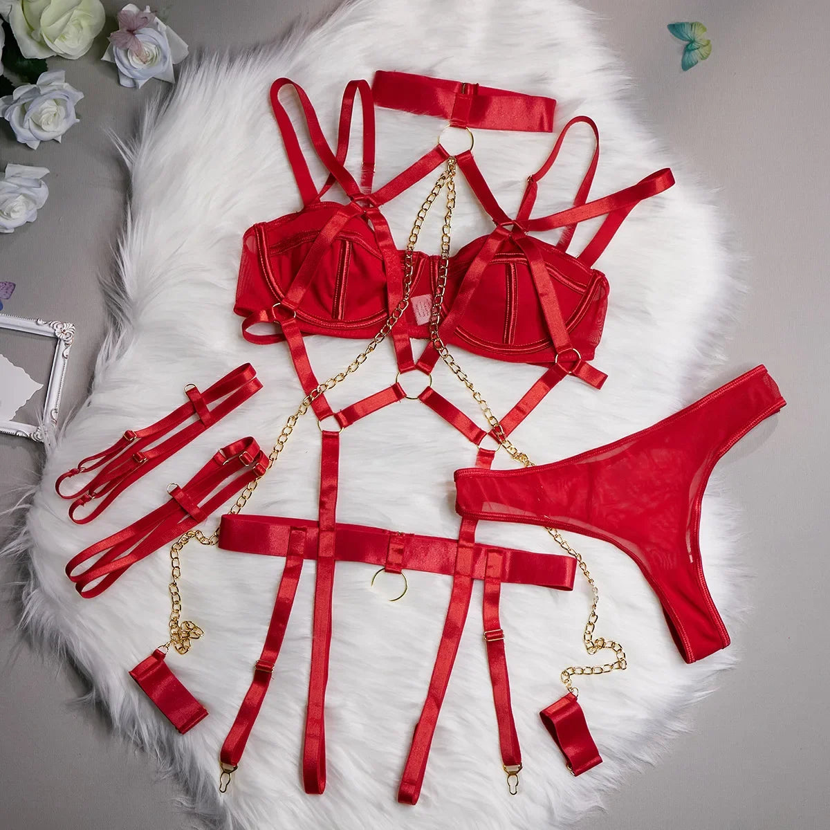 Lencería Seductora Sexy Con Cadena
