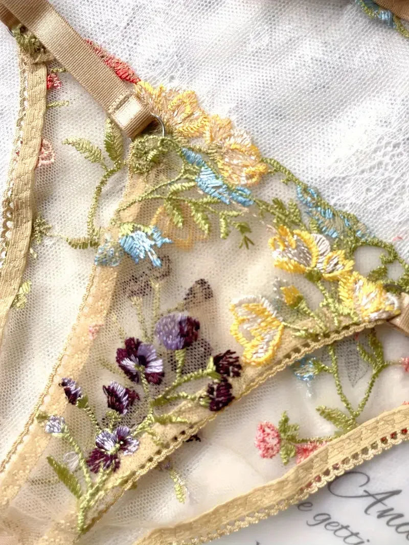 Lencería con bordado Floral para mujer